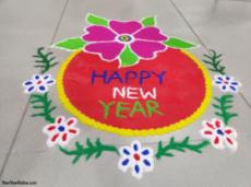 Download Happy New Year Rangoli Picture 2026